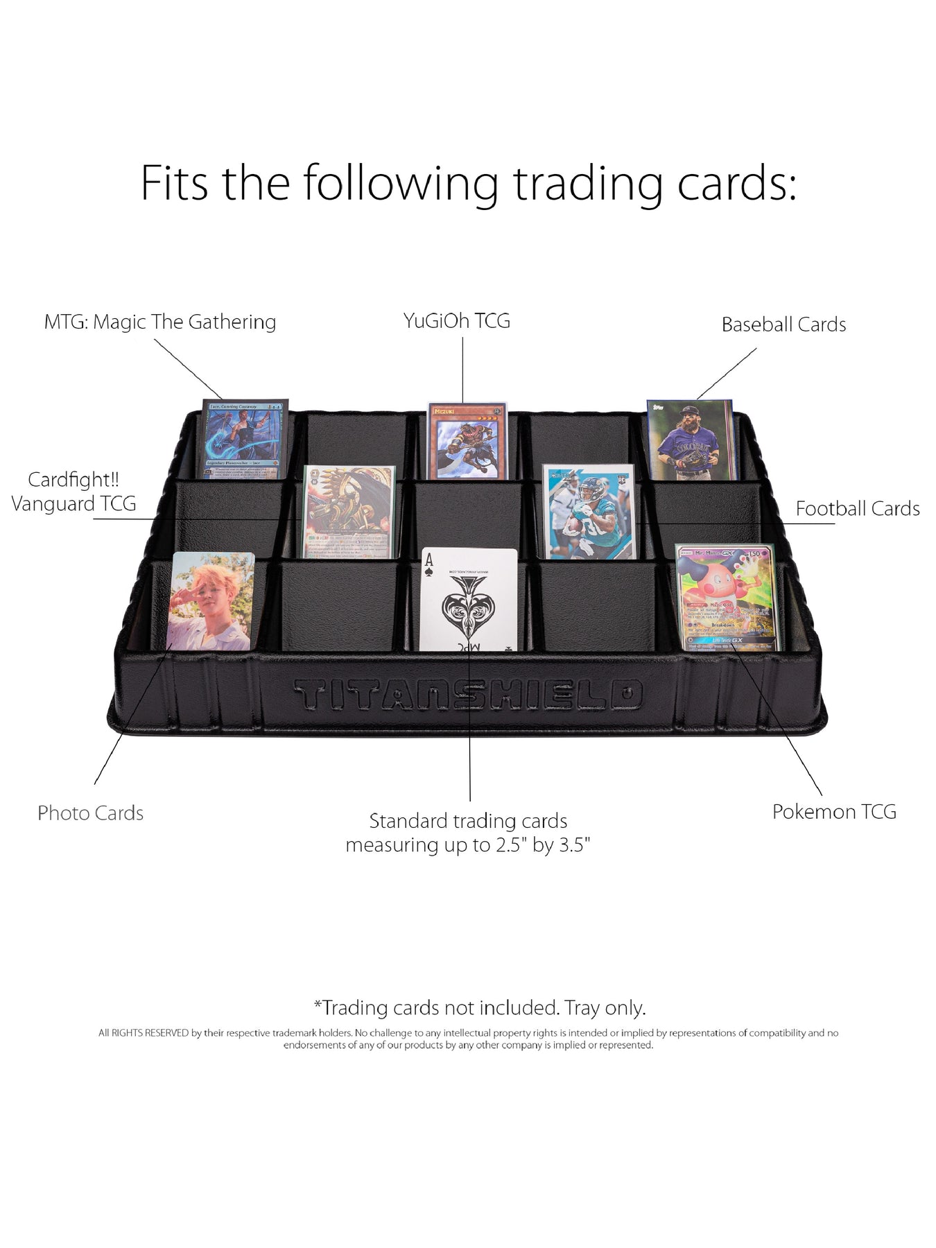 Card Sorting + Dealer Tray, Black, 2 Pack